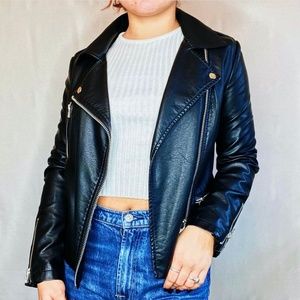 Faux Leather Jacket, S